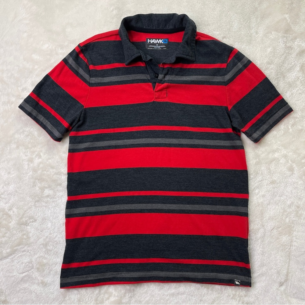Tony Hawk Boys Short Sleeve Pull Over Quarter Button Down T Shirt Size Medium